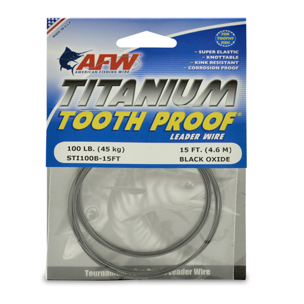 AFW Titanium Tooth Proof Single Strand Leader Wire